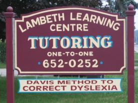 Old Lambeth Sign Lambeth Learning Centre sign outside old tutoring office